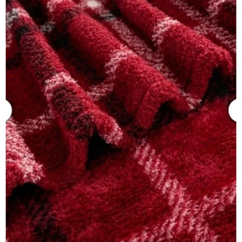 Berkshire Retro Plaid Plush Throw Blanket 60x70